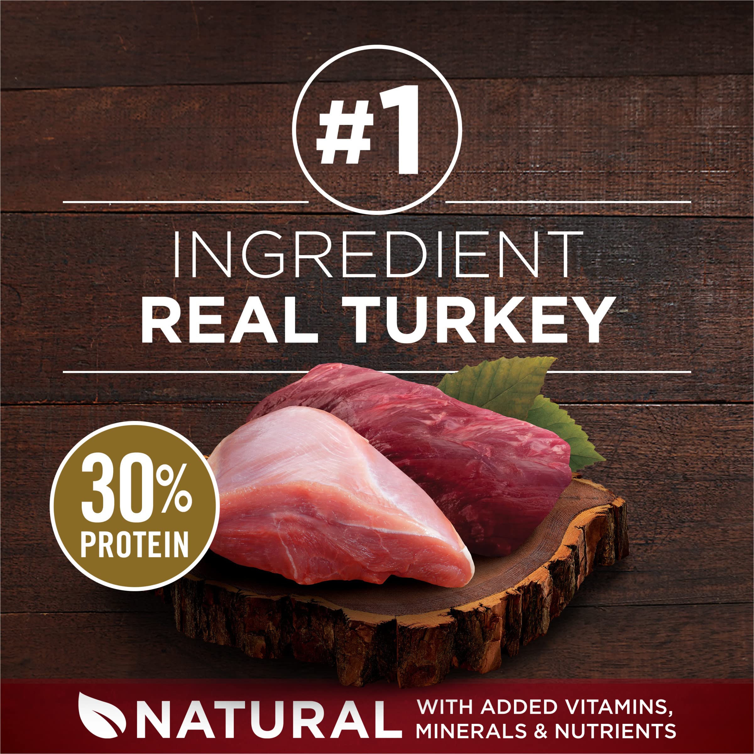Ingrédients naturels dinde et venaison de Purina One.