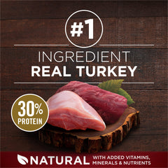 Ingrédients naturels dinde et venaison de Purina One.