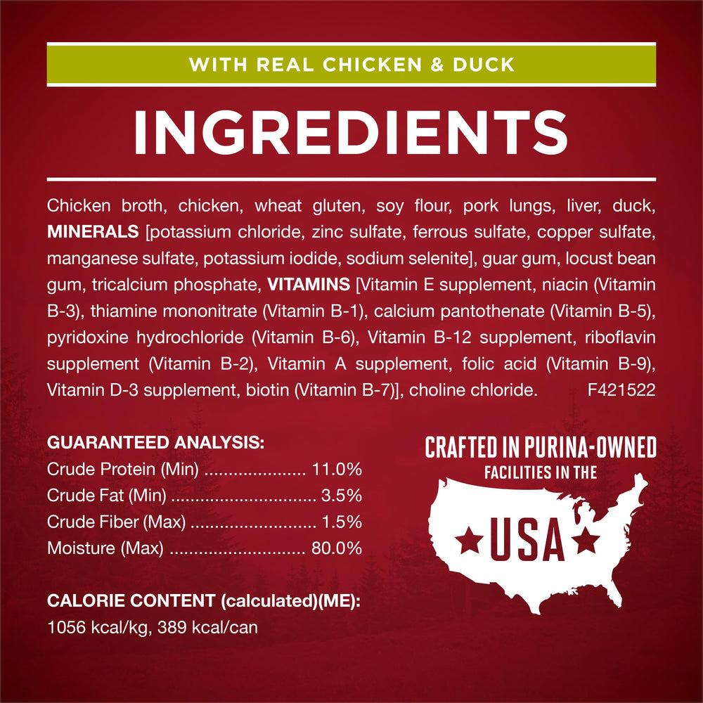 Purina ONE Liste d ingrédients détaillée avec vitamines et minéraux.