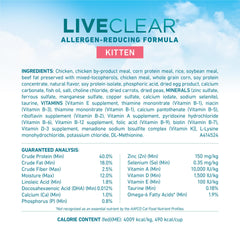 Purina ONE LiveClear poulet premier ingrédient chaton