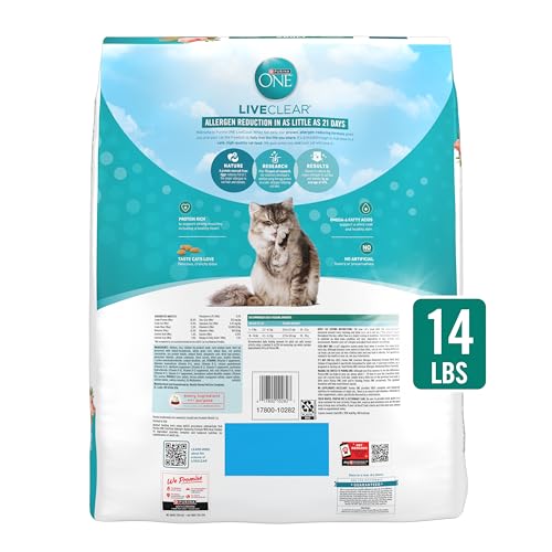 Purina ONE LiveClear formule axe sur bien etre quotidien.