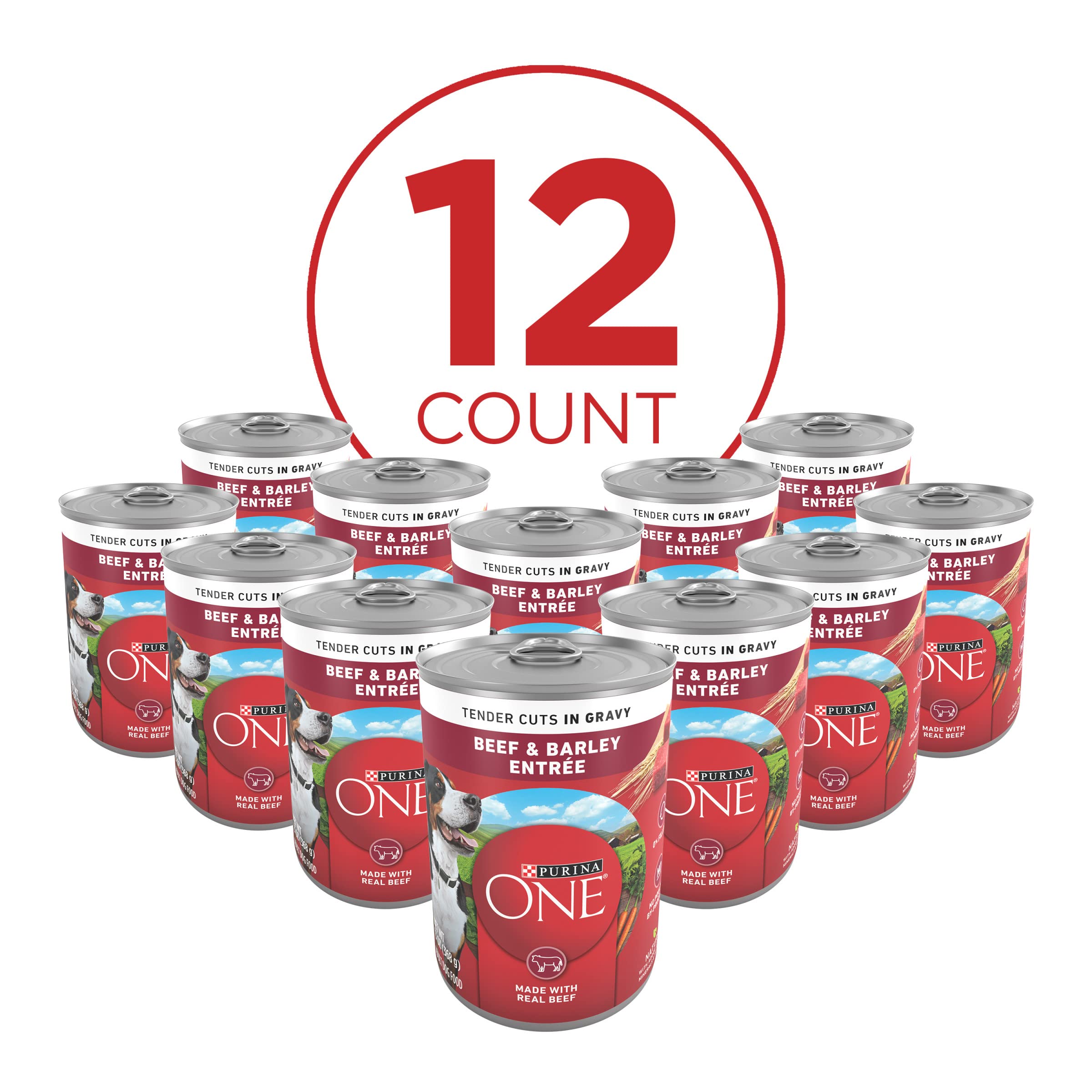 Purina ONE, morceaux tendres boeuf et orge, texture agréable pour chien