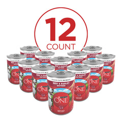 Purina ONE, morceaux tendres boeuf et orge, texture agréable pour chien