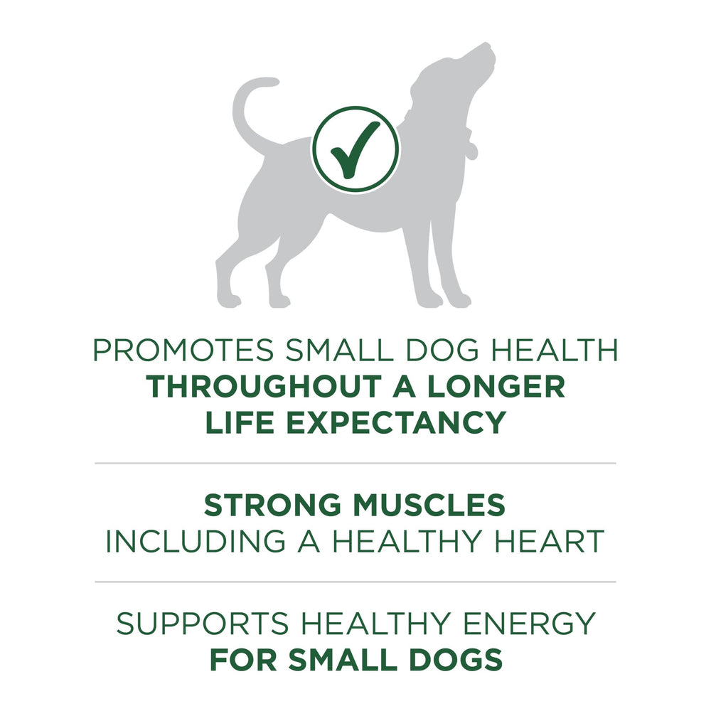 Purina ONE Petite Race, sans farines et additifs artificiels.