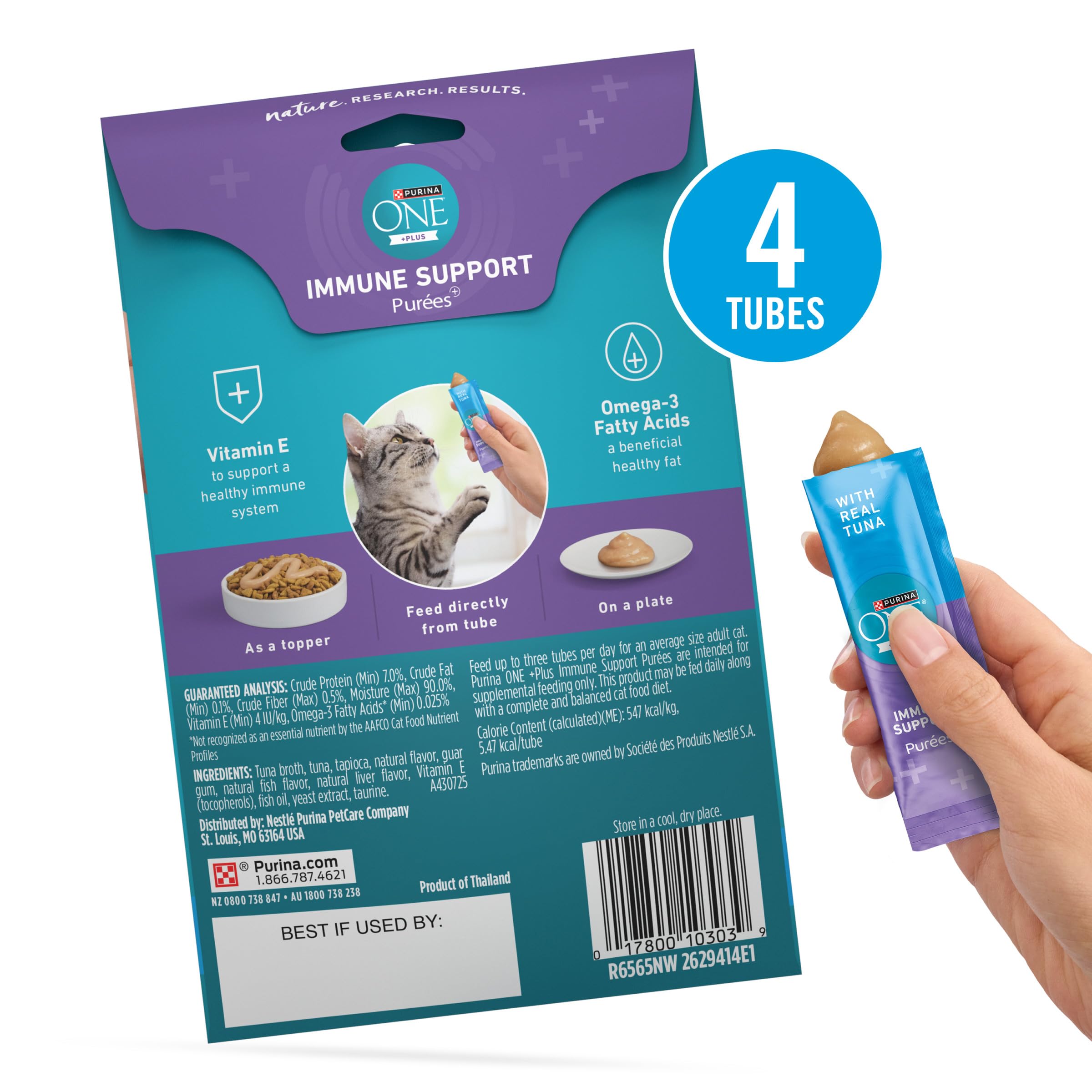 Purina ONE Plus Immunité sans additifs inutiles.