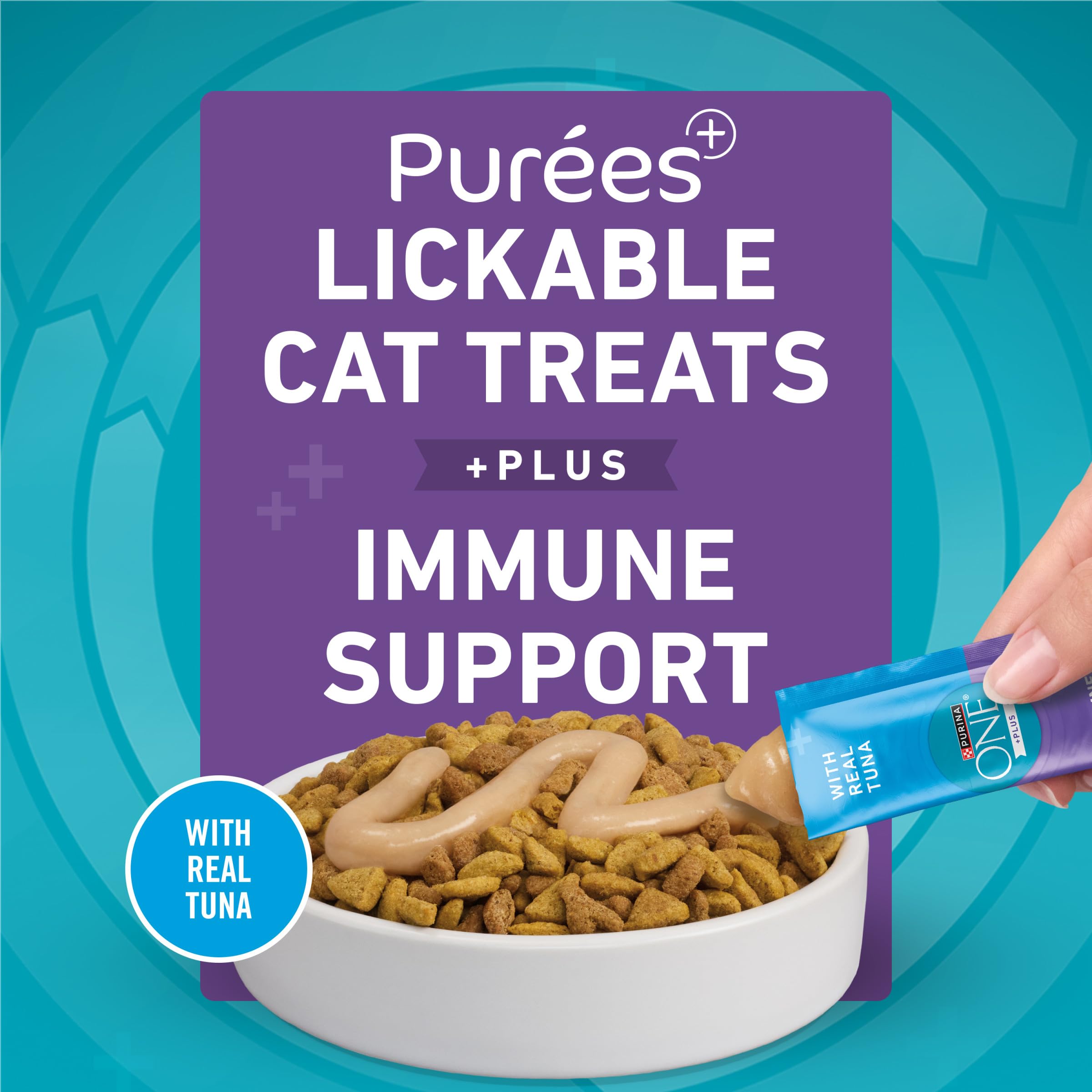 Texture lisse de Purina ONE Plus Immunité facile à mâcher.