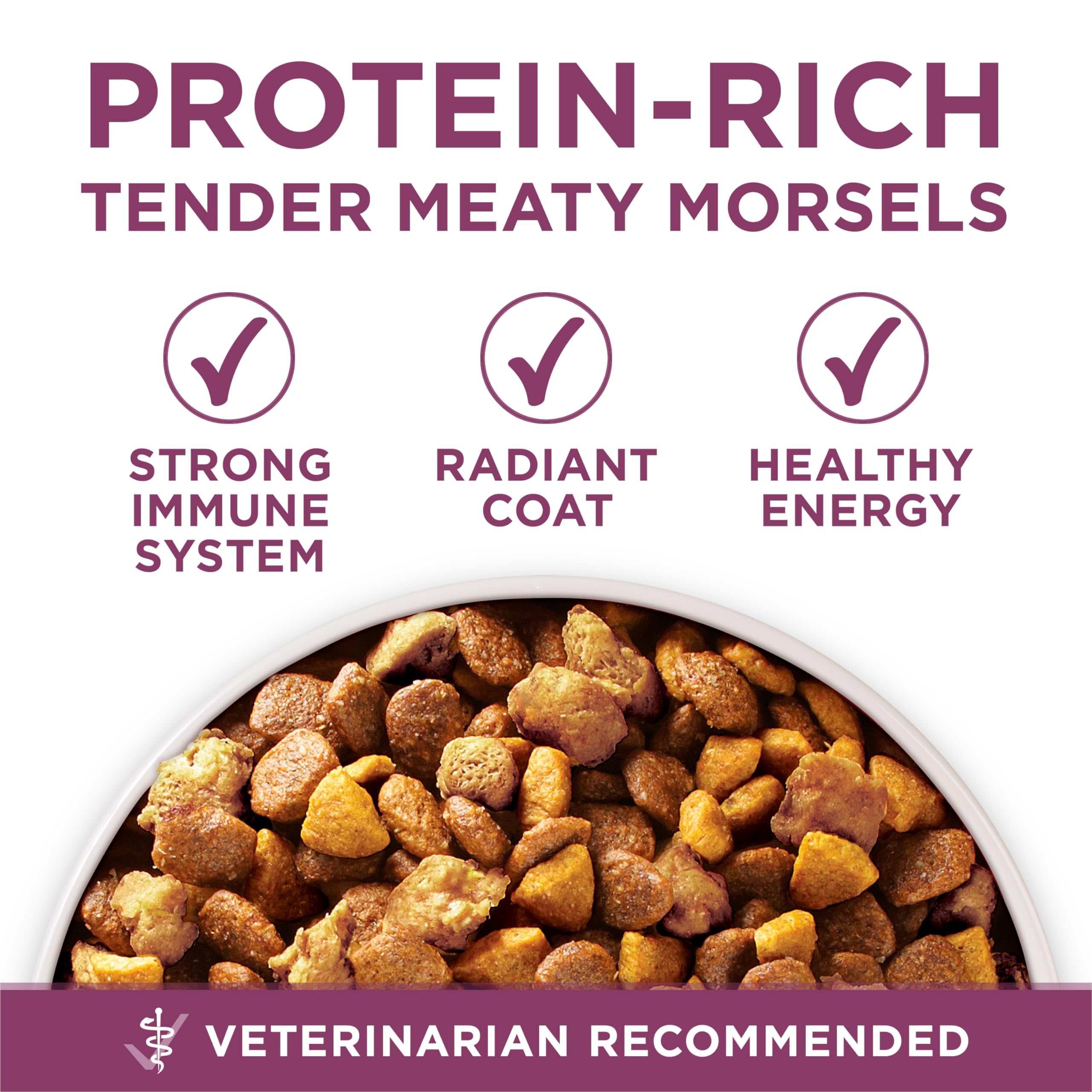 Ingrédients de qualité dans Purina ONE Plus favorisant une nutrition complète.