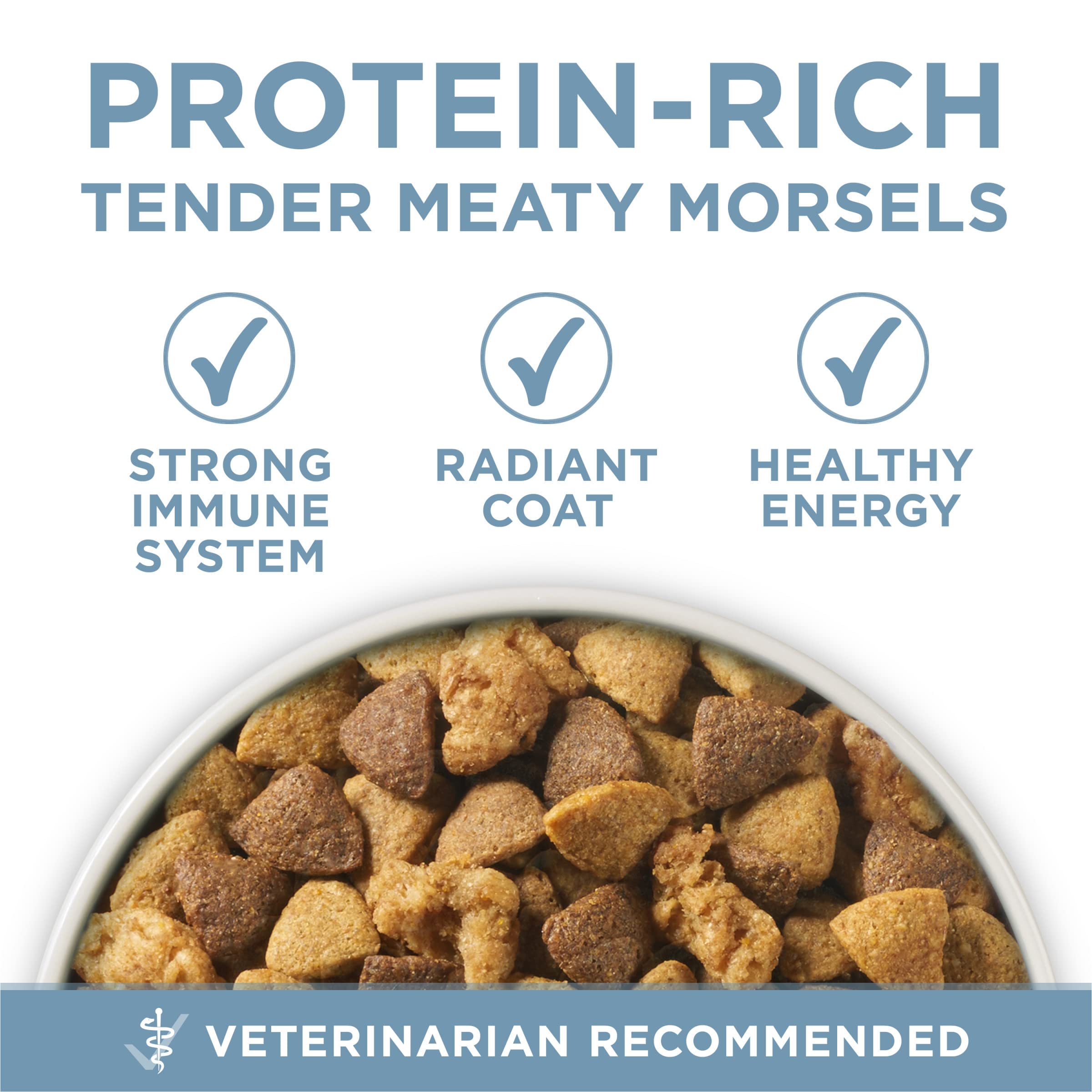 Purina ONE Plus vitamines et minéraux ajoutés, nutrition complète.
