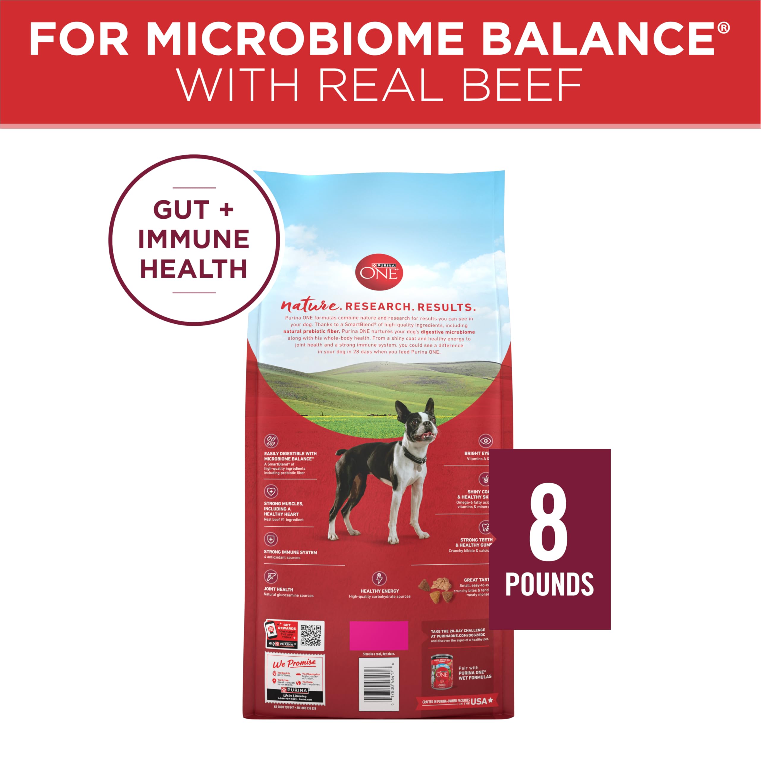 Purina One sac 8-lb – emballage pratique pour le quotidien.