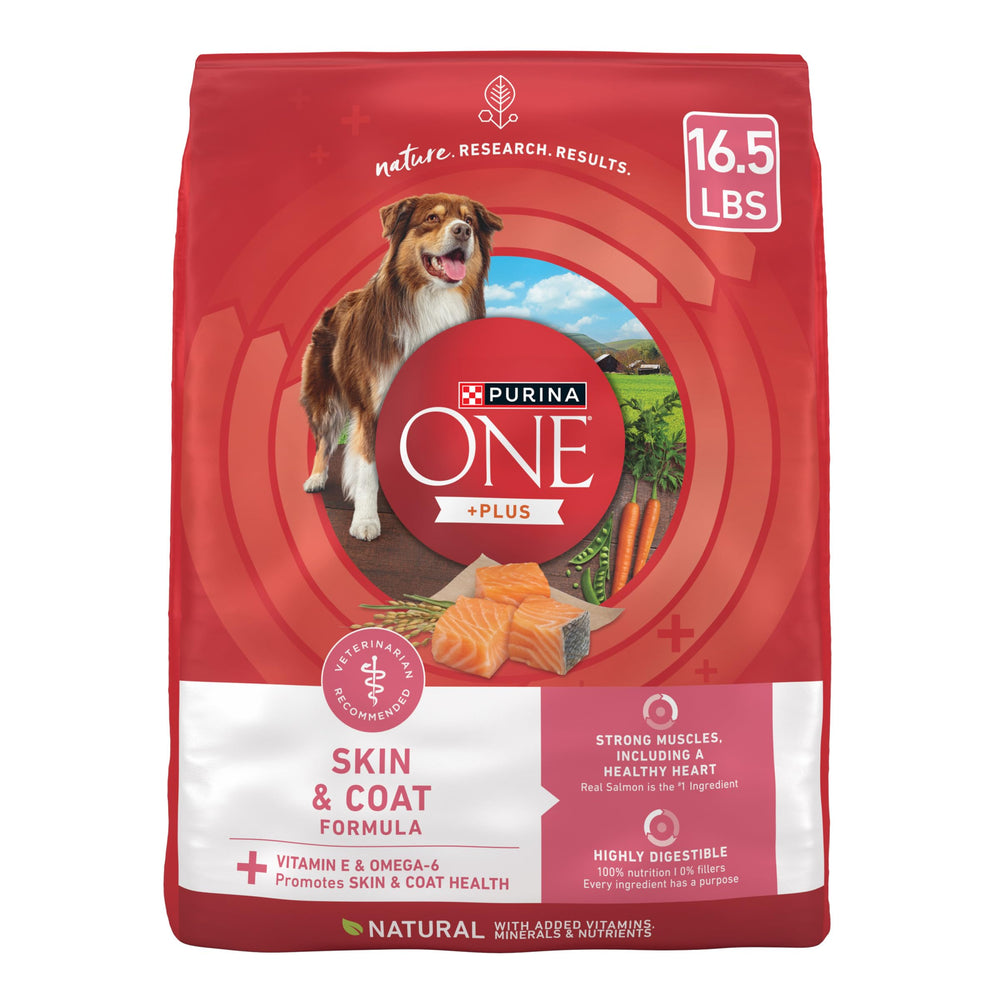 Purina One sac-seche sensible estomac: emballage indiquant alimentation adaptée pour estomac sensible