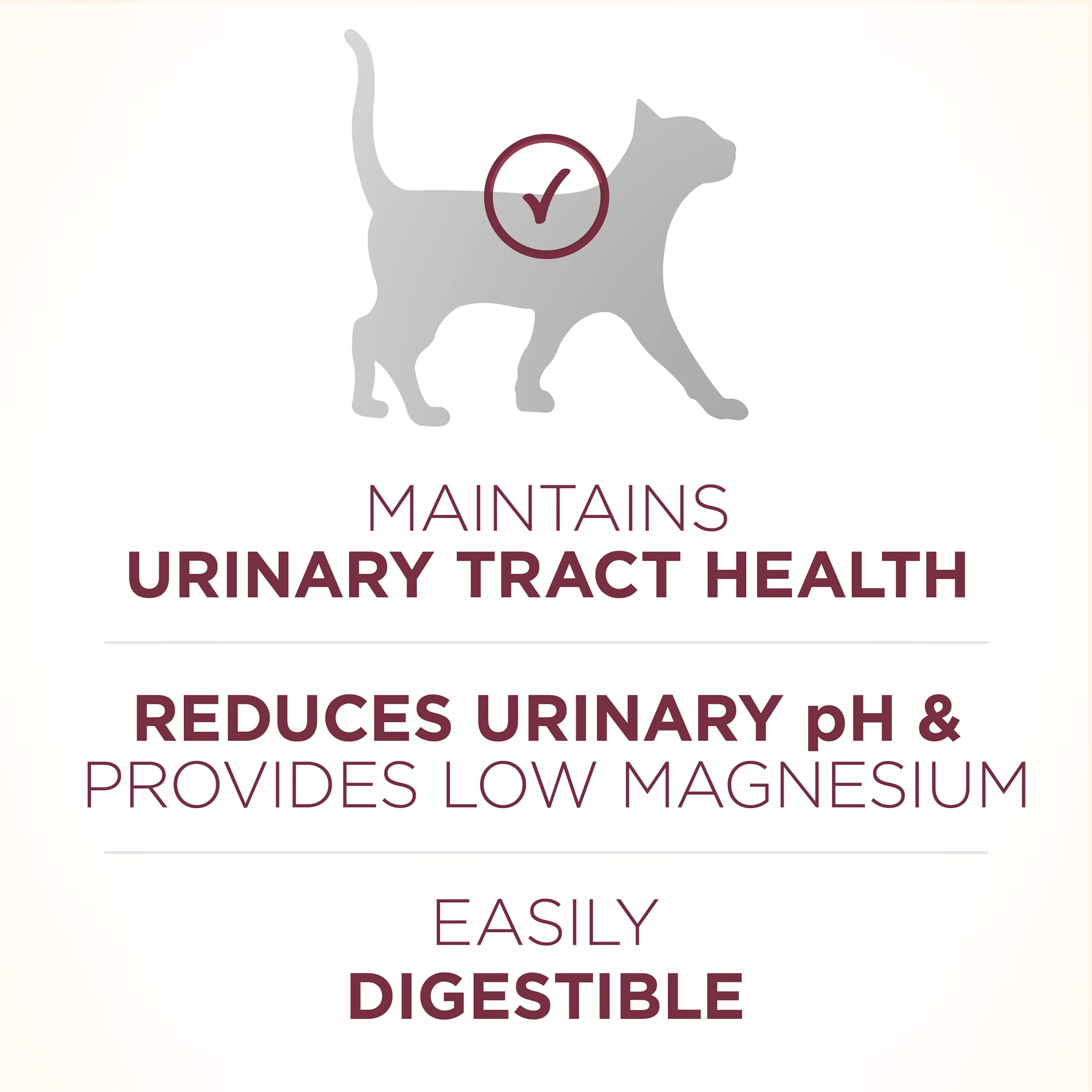 Purina One sante urinaire: pH bas et magnésium réduit.