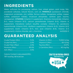 Purina ONE saumon naturel avec vitamines et minéraux.