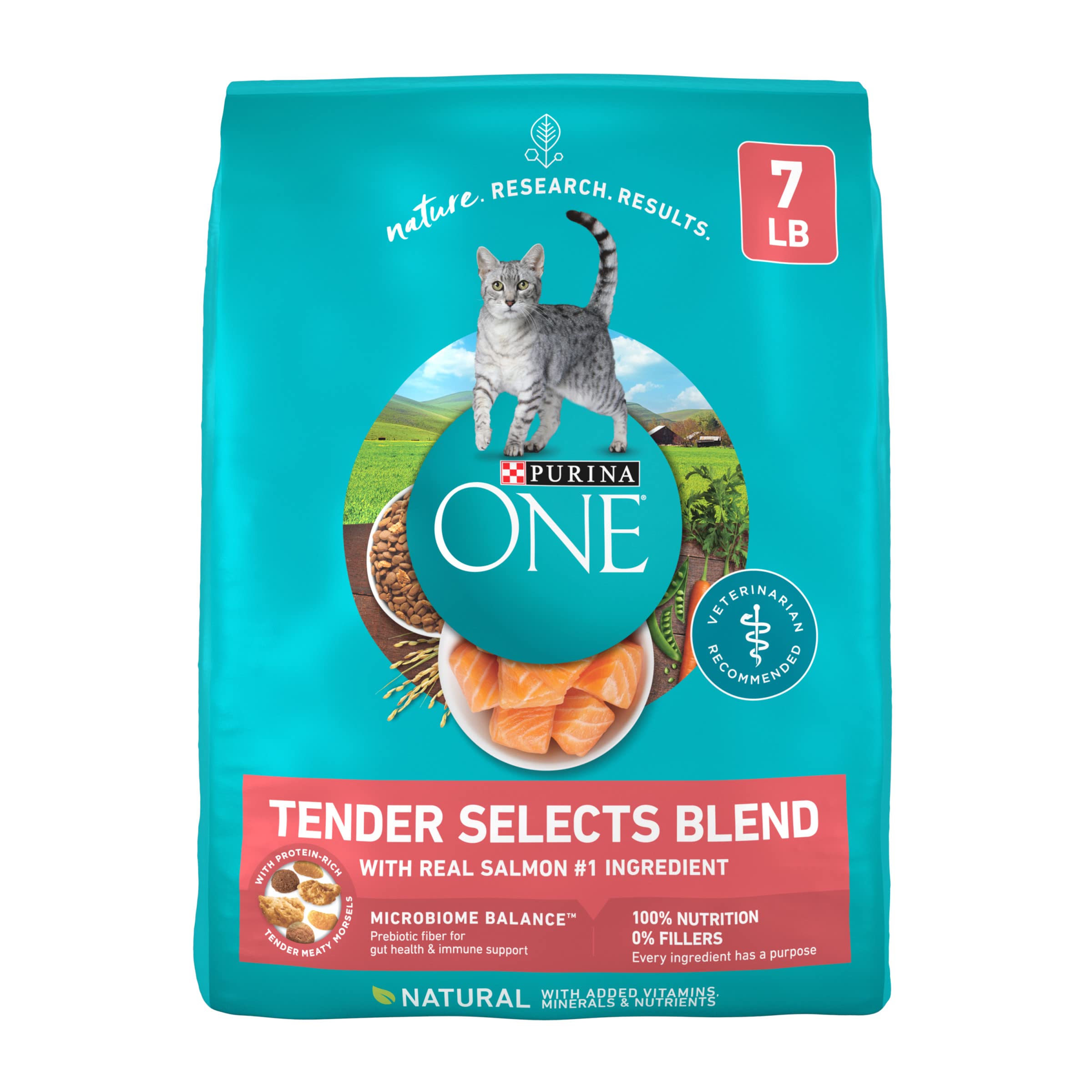 Purina ONE saumon reel dans bol: repas savoureux pour des muscles forts.