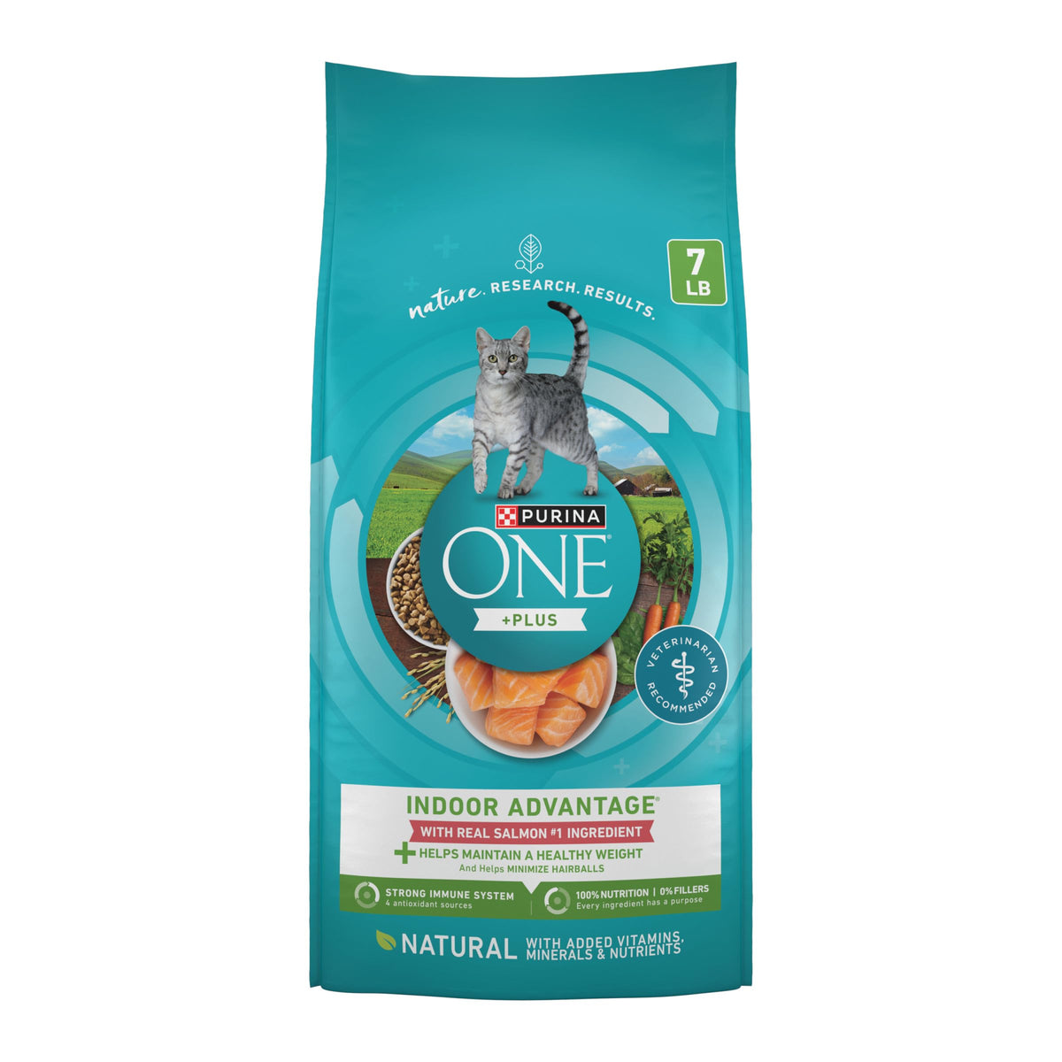 Purina ONE saumon réel – croquettes intérieur apport protéique pour muscles forts
