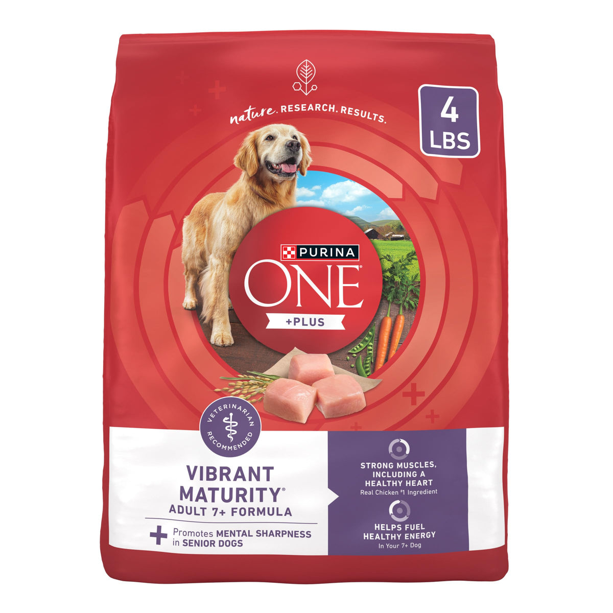 Purina ONE Senior Haute Protéine, croquettes pour soutenir les muscles et l'énergie.