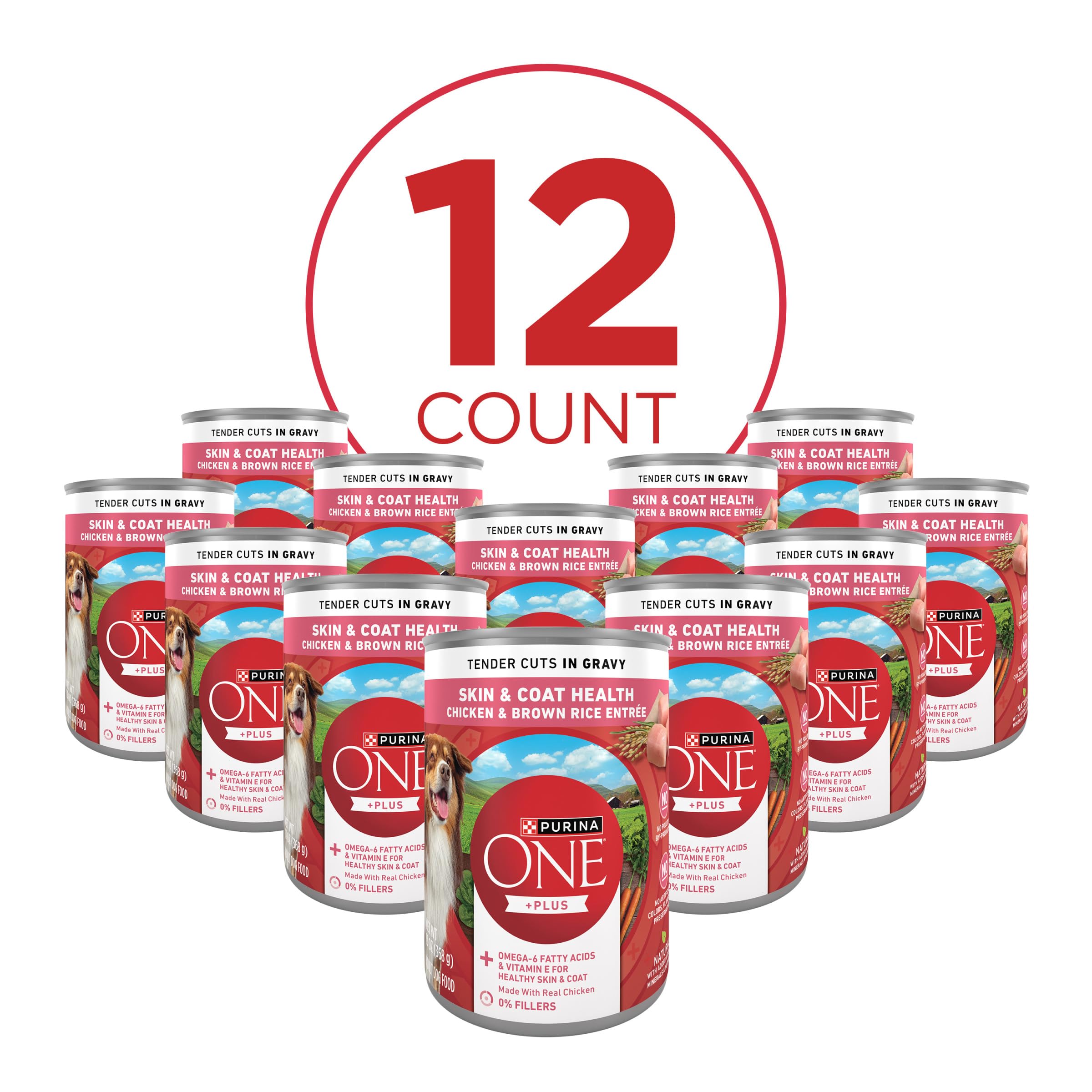 Ingrédients naturels en Purina ONE Tender Cuts pour un repas appétissant.