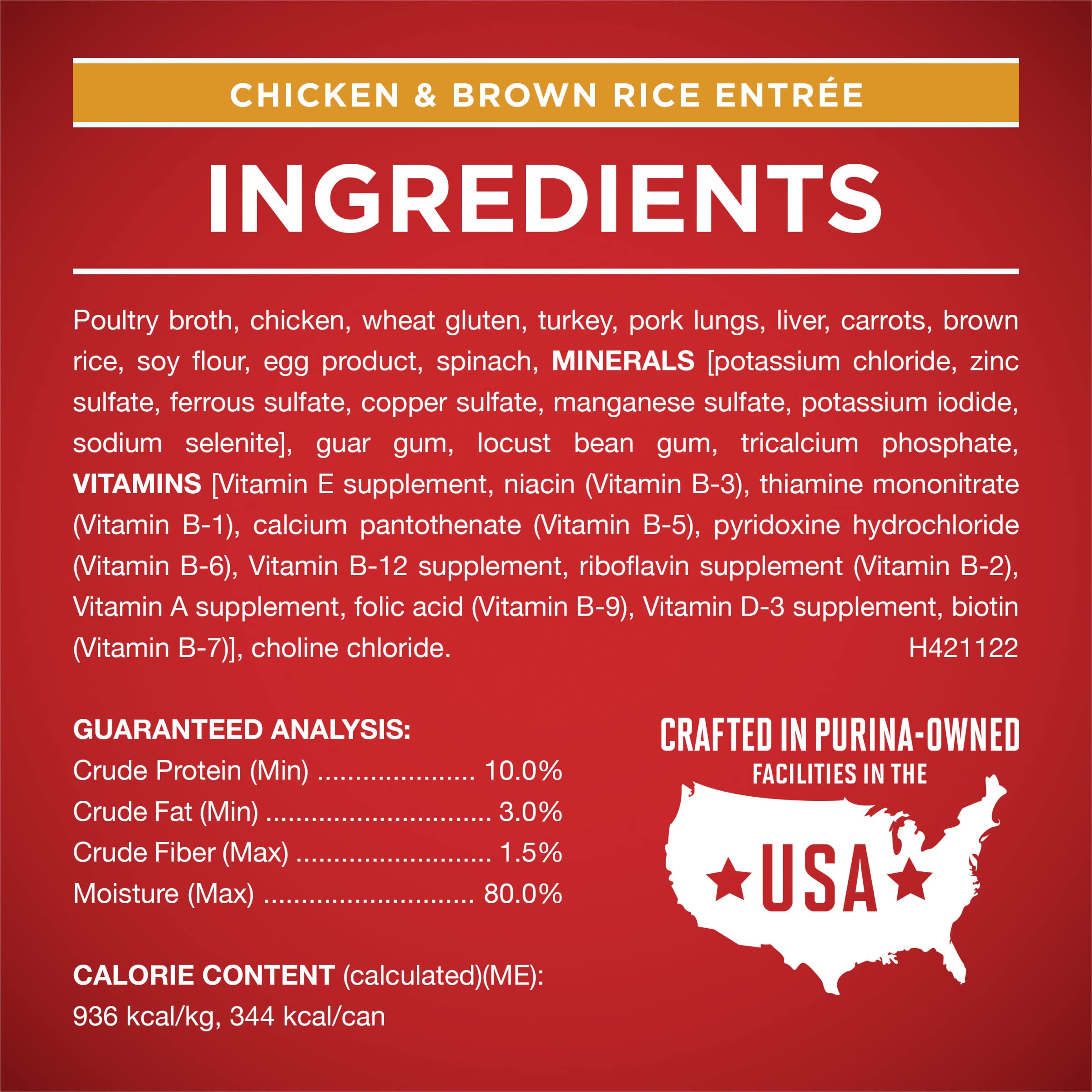 Purina ONE choix sans sous-produits aviaires, ingrédients de qualité.