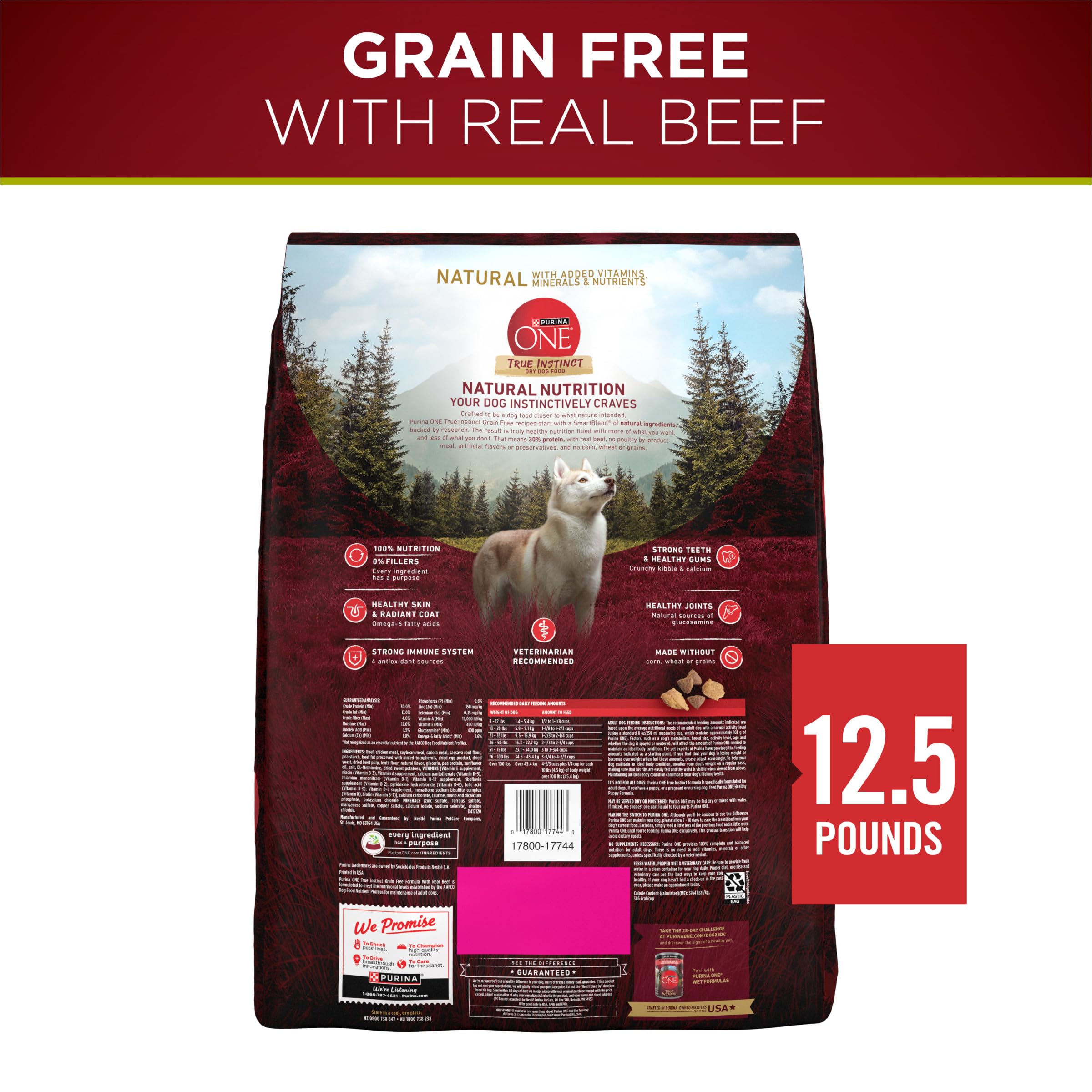 Purina ONE True Instinct sans arômes artificiels ni conservateurs.