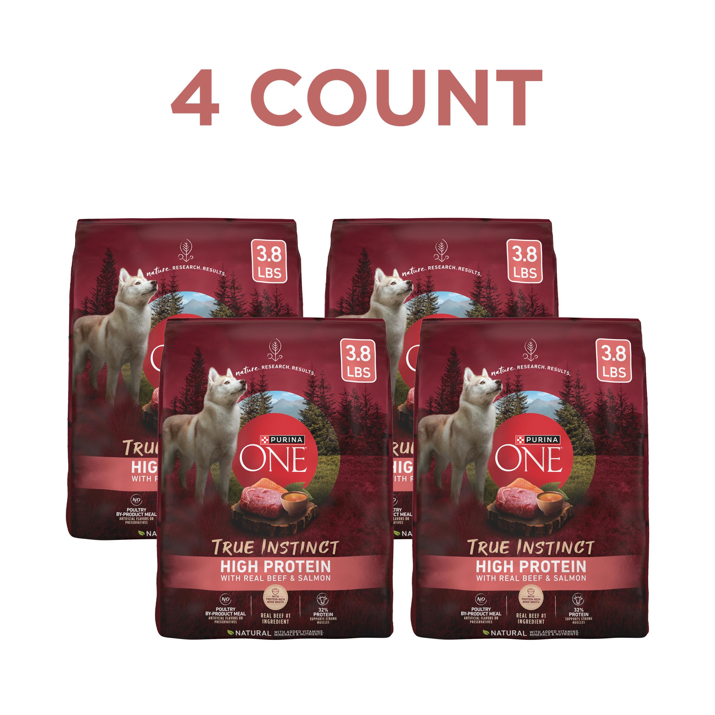 Purina One True Instinct Saumon Réel, apport nutritionnel équilibré pour pelage sain.