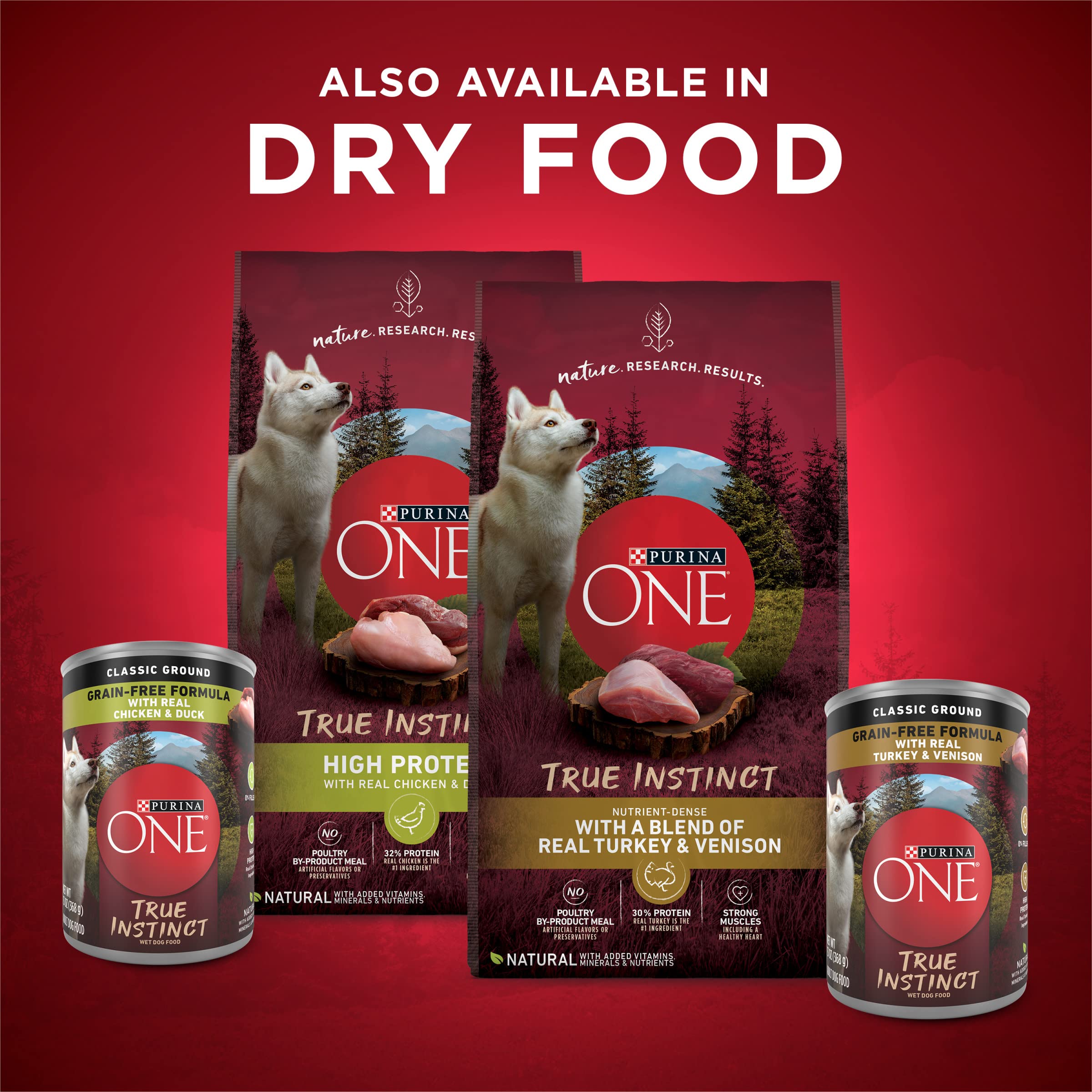 Purina ONE Vrai Instinct Classique Haché antioxydants – système immunitaire naturellement soutenu