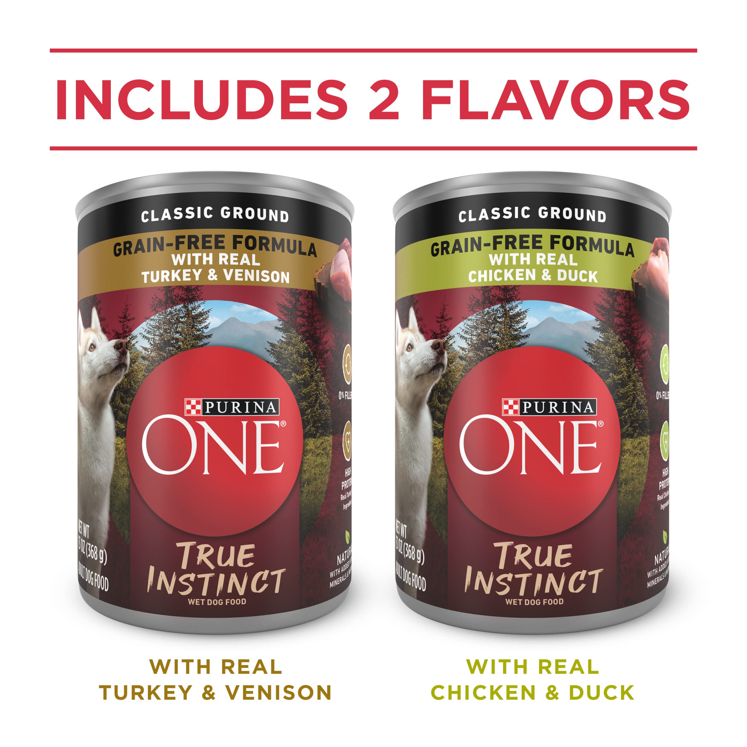 Purina ONE Vrai Instinct Classique Haché venaison et poulet – saveur variée et naturelle