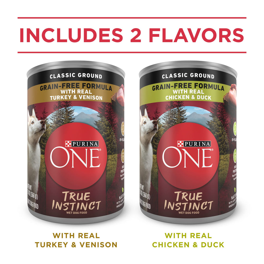 Purina ONE Vrai Instinct Classique Haché venaison et poulet – saveur variée et naturelle