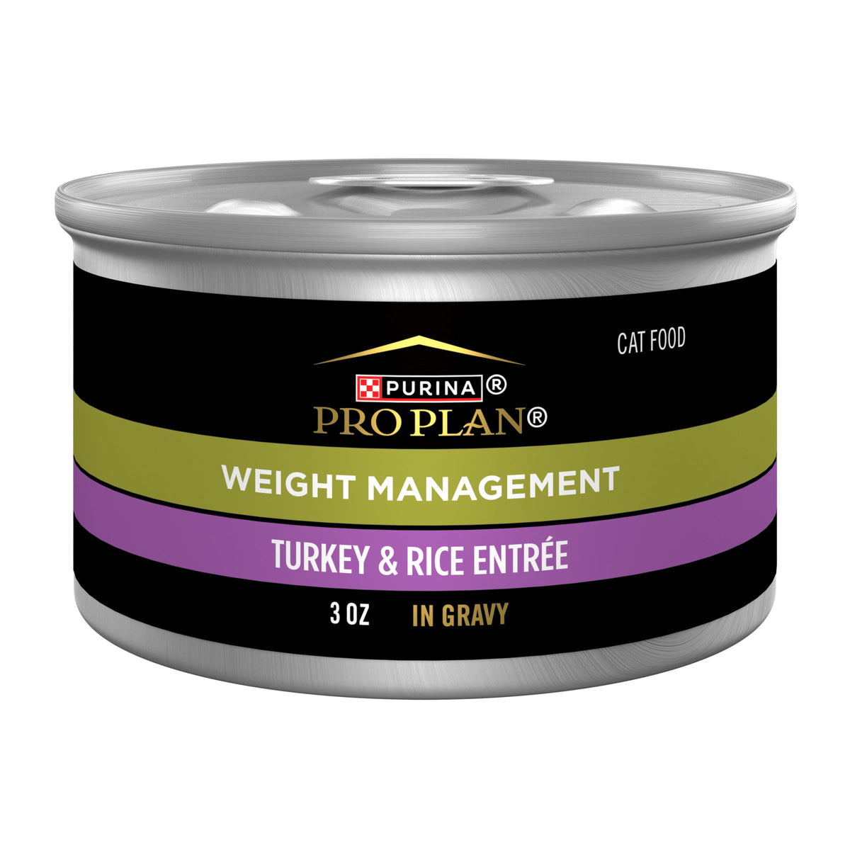 Purina Pro Plan Adult Weight Management dinde et riz en sauce, vue paquet lot de 24 pour chat