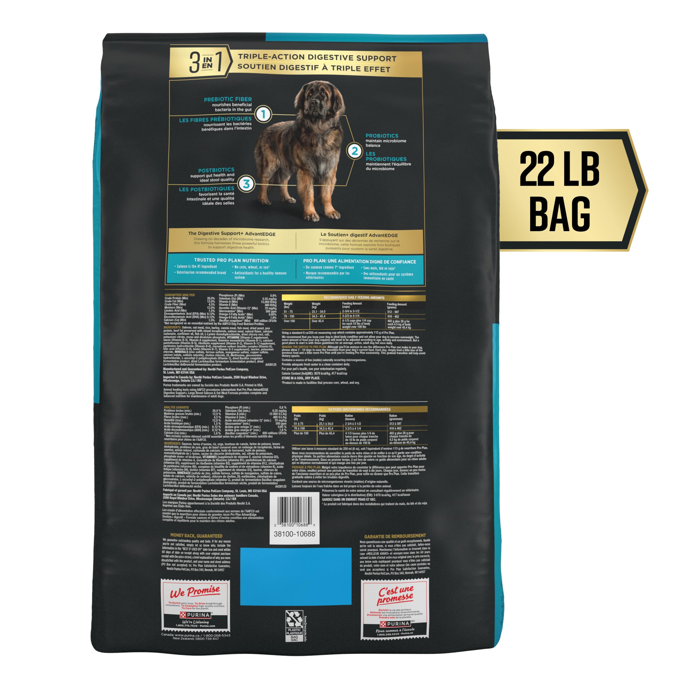 Purina Pro Plan AdvantEDGE: saumon premier ingrédient pour un appétit soutenu.