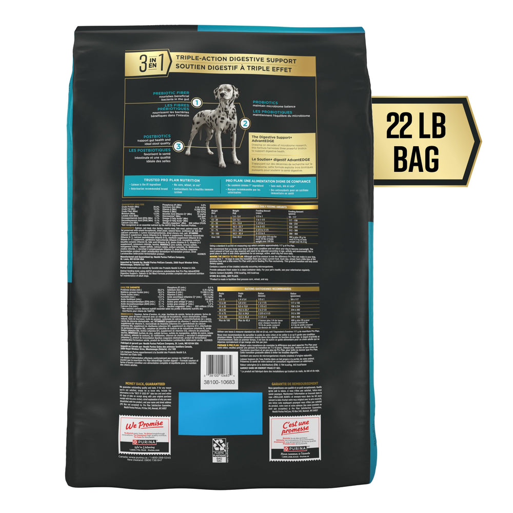 Purina Pro Plan AdvantEDGE, prébiotiques et probiotiques pour digestion optimale.