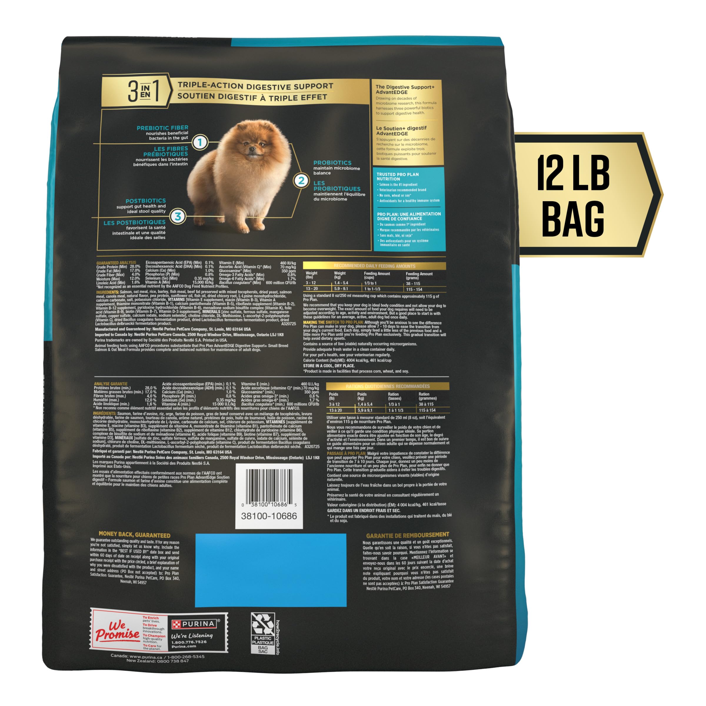 Purina Pro Plan AdvantEDGE saumon premier ingrédient, croquettes pour petit chien