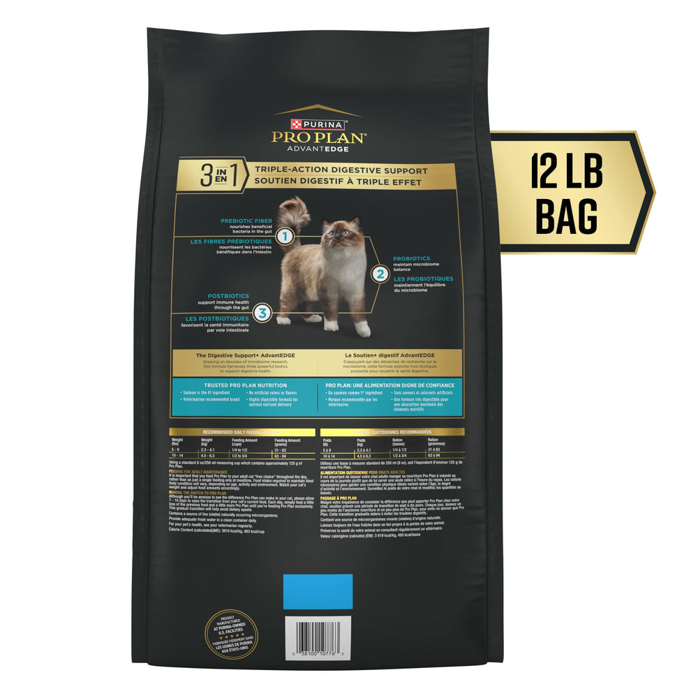 Purina Pro Plan AdvantEDGE saumon premier ingrédient pour une nutrition appréciée.
