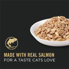 Purina Pro Plan Aliments Humide Saumon Ris Sauce, formulation riche sans colorants artificiels.
