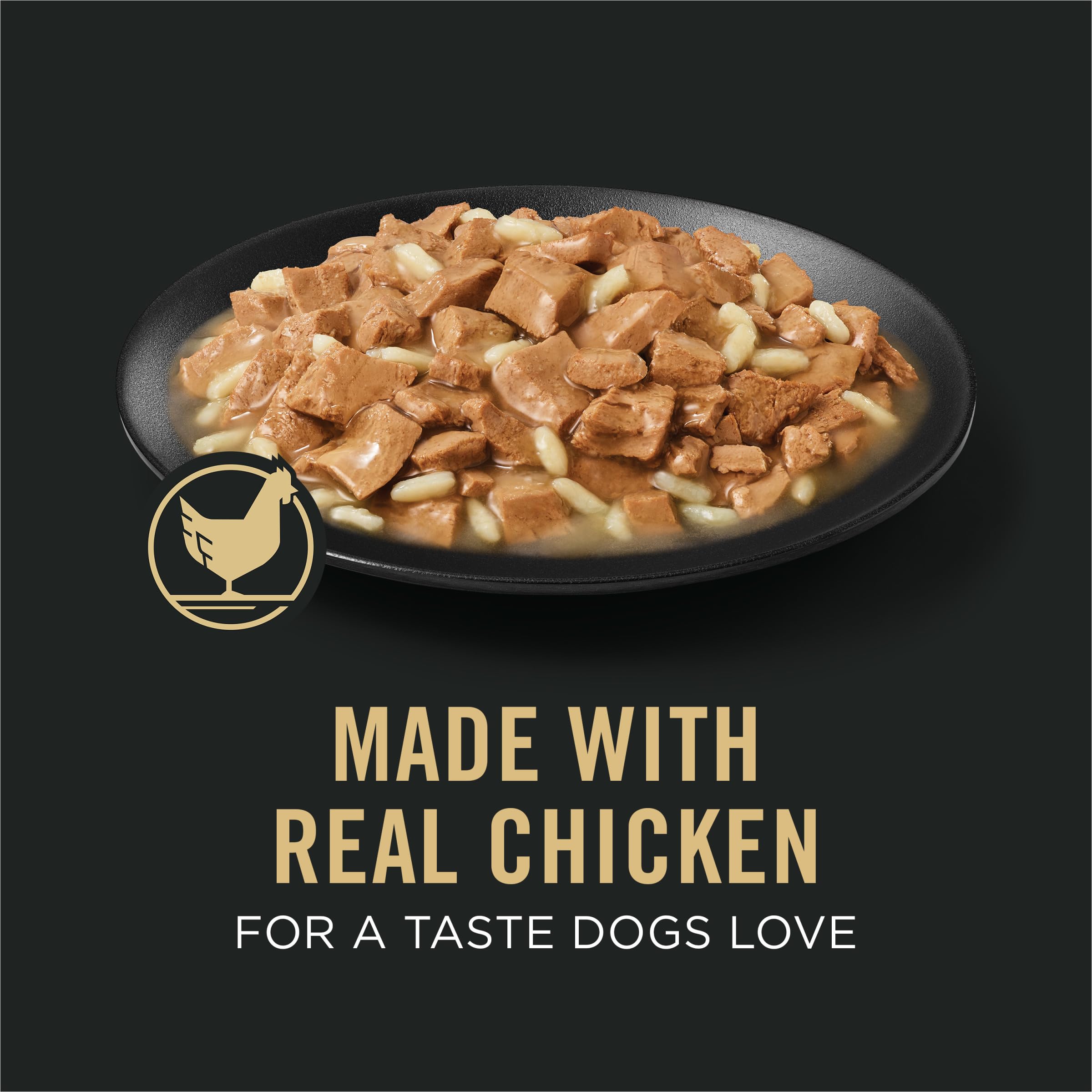 Purina Pro Plan entrée en sauce, texture riche et goût appétissant.