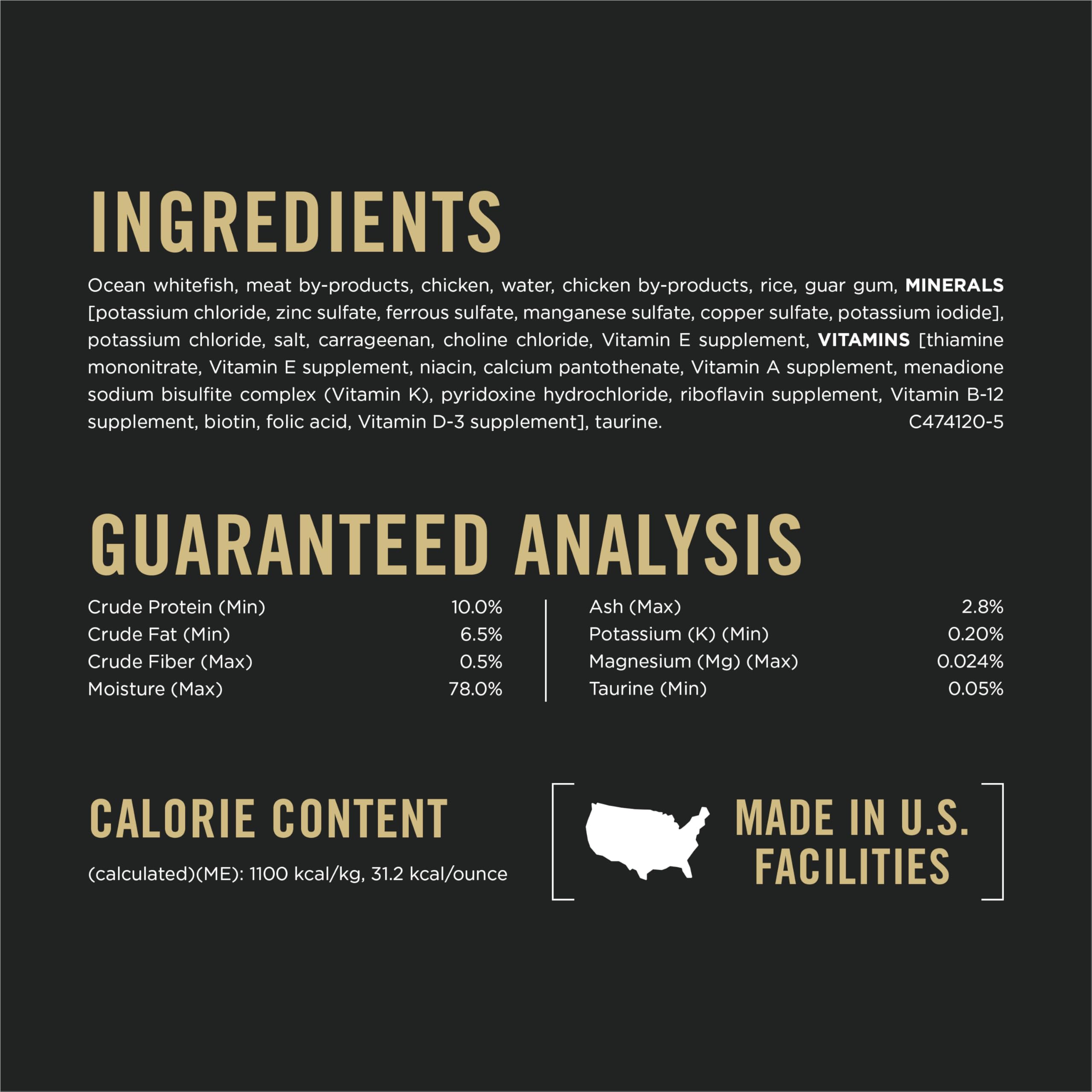 Purina Pro Plan Chat Pâté Poisson – Sans colorants ni conservateurs artificiels