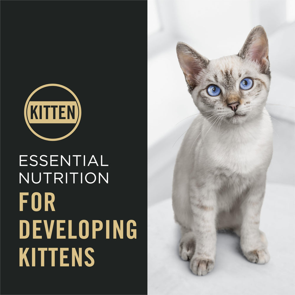 Purina Pro Plan Chaton oméga-6 et vitamine A pour peau et pelage.