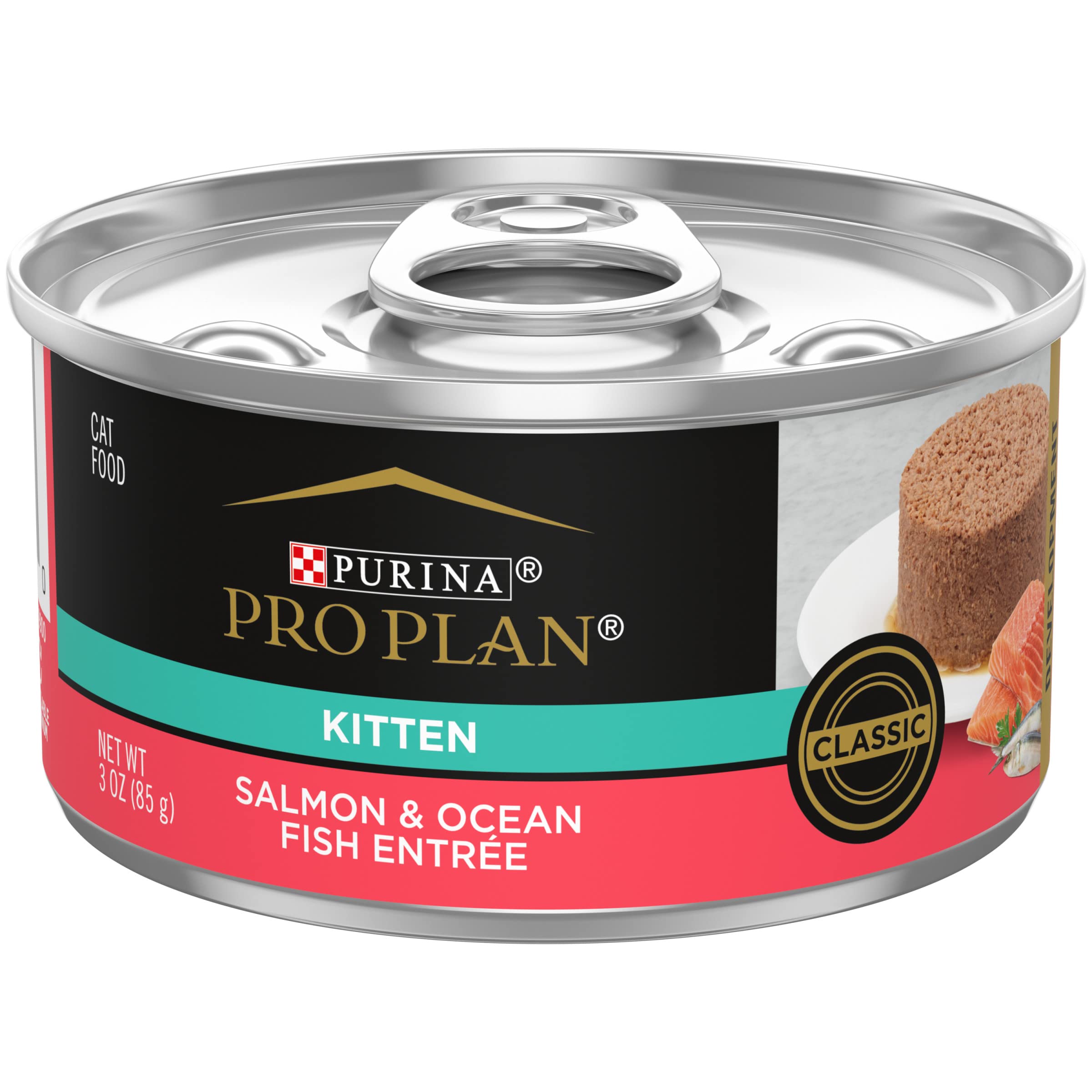 Purina Pro Plan Chaton Pâté Saumon : texture savoureuse pour un développement sain.