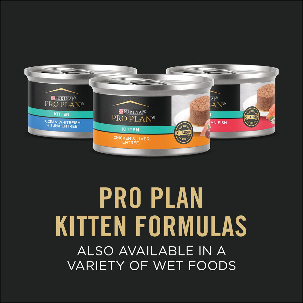 Purina Pro Plan Kitten ingrédients de haute qualité pour une nutrition équilibrée.