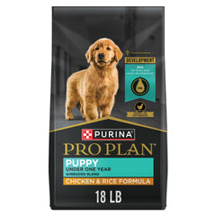 Purina Pro Plan chiot: croquettes et morceaux poulet-riz pour texture appétente et repas facile
