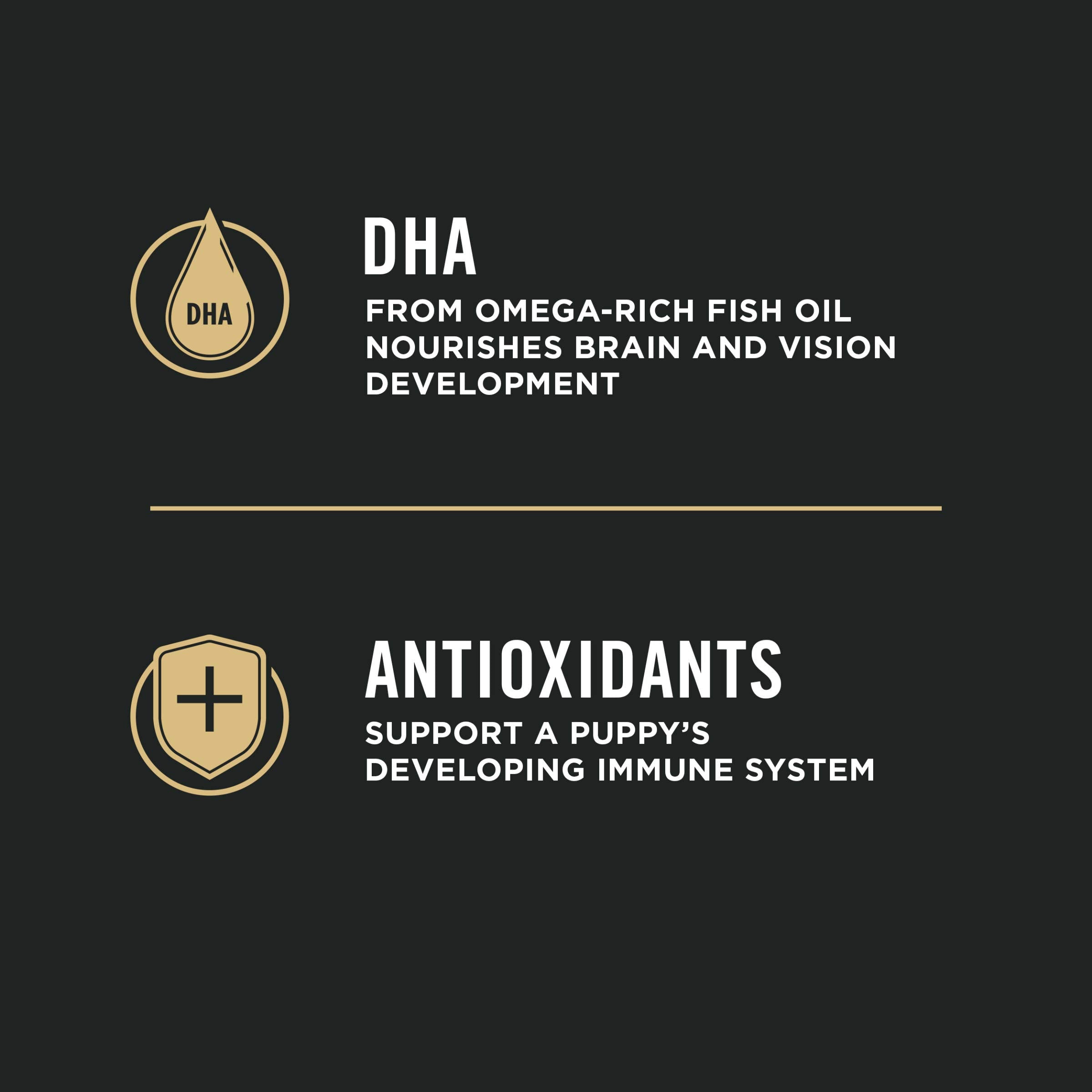 Purina Pro Plan Chiot immunité en développement grâce aux antioxydants.