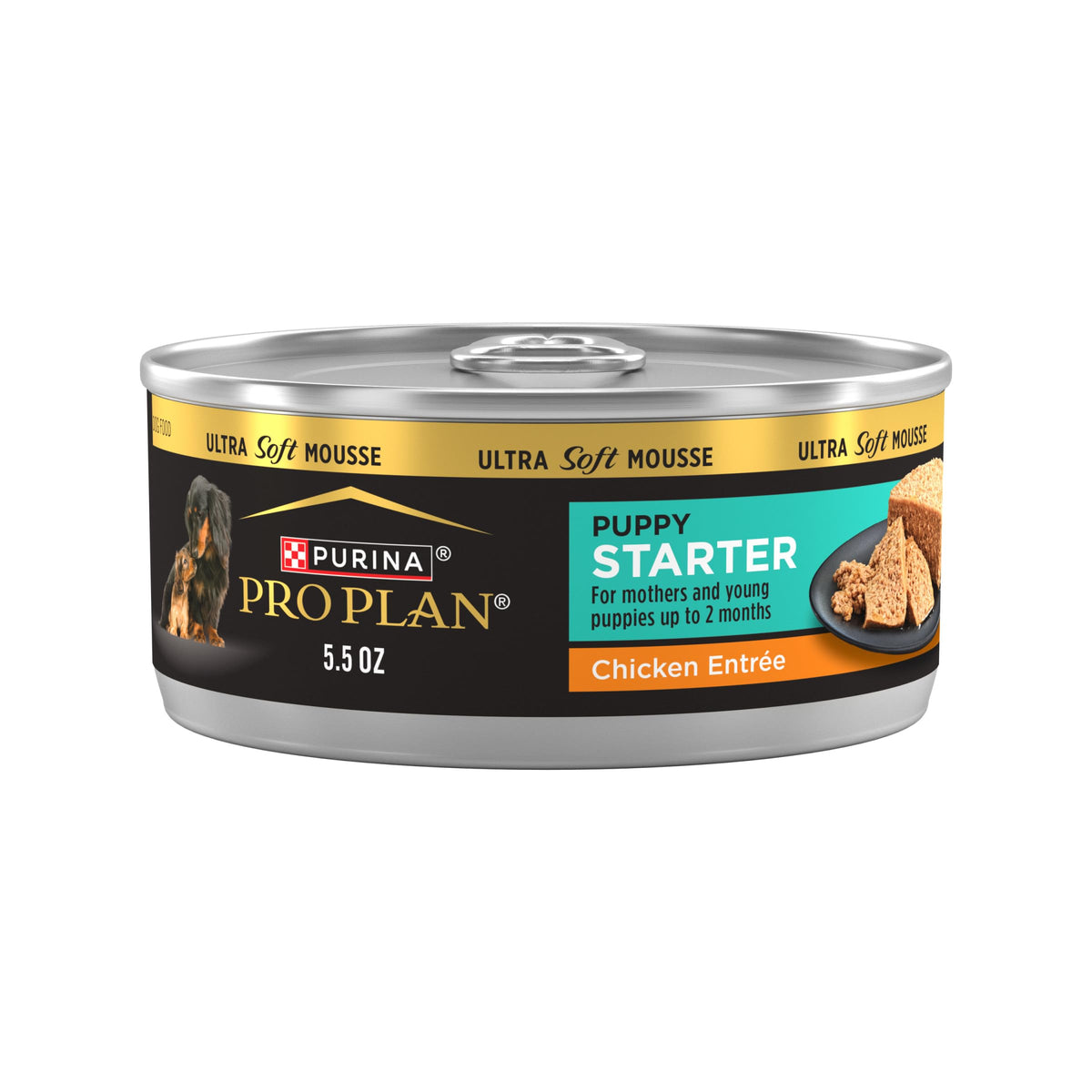 Purina Pro Plan chiots mousse poulet entree boites 24 texture appetissante
