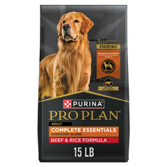 Purina Pro Plan Complete Essentials croquettes boeuf et riz, texture croquante et tendre pour chien
