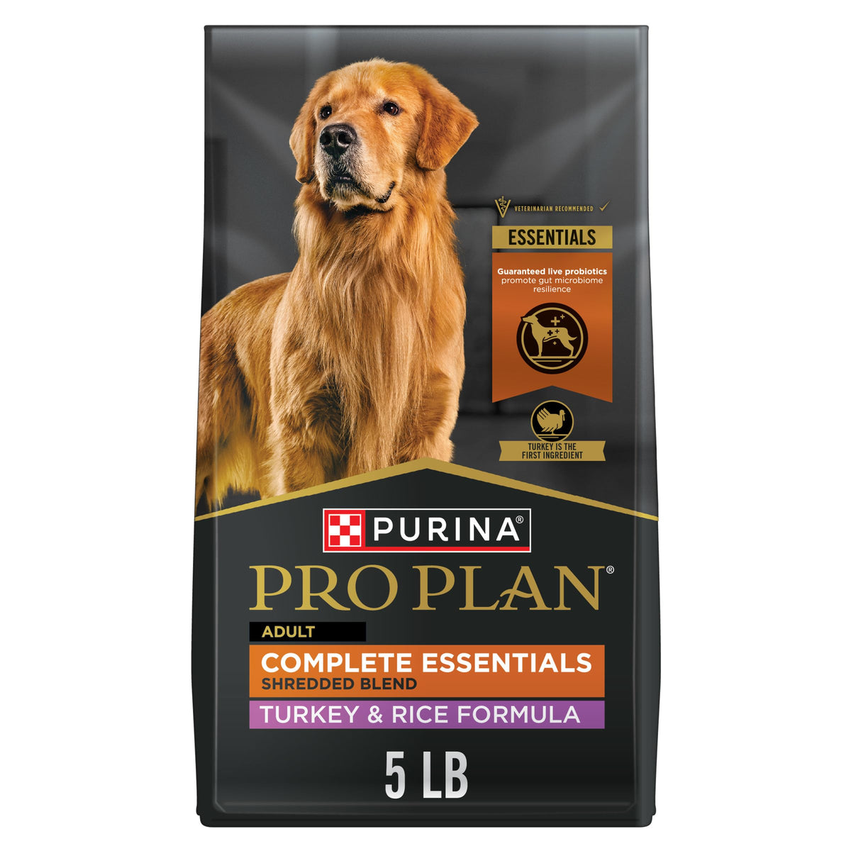 Purina Pro Plan Complete Essentials dinde et riz, emietés et croquants, stimulation de mastication.