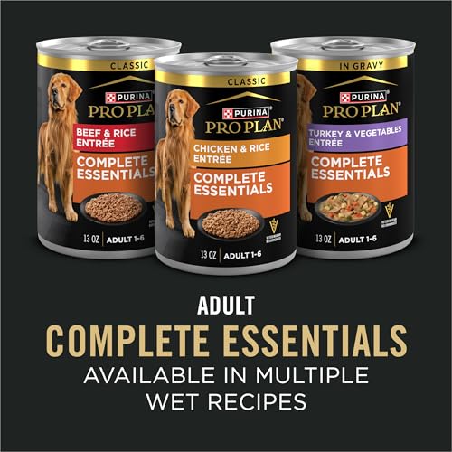 Purina Pro Plan Complete Essentials dinde et riz, nutrition équilibrée adaptée chiens adultes.