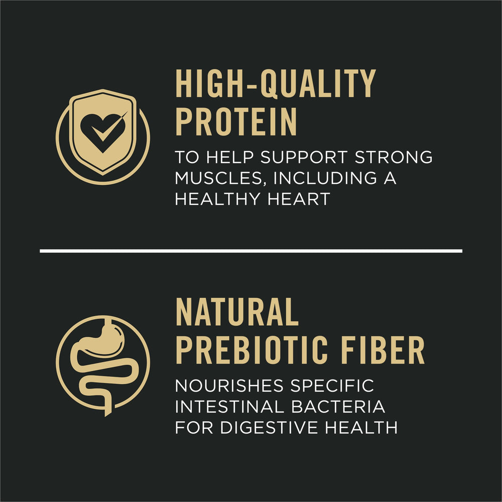 Purina Pro Plan Complete Essentials morceaux effilochés poulet et riz, expérience sensorielle variée.