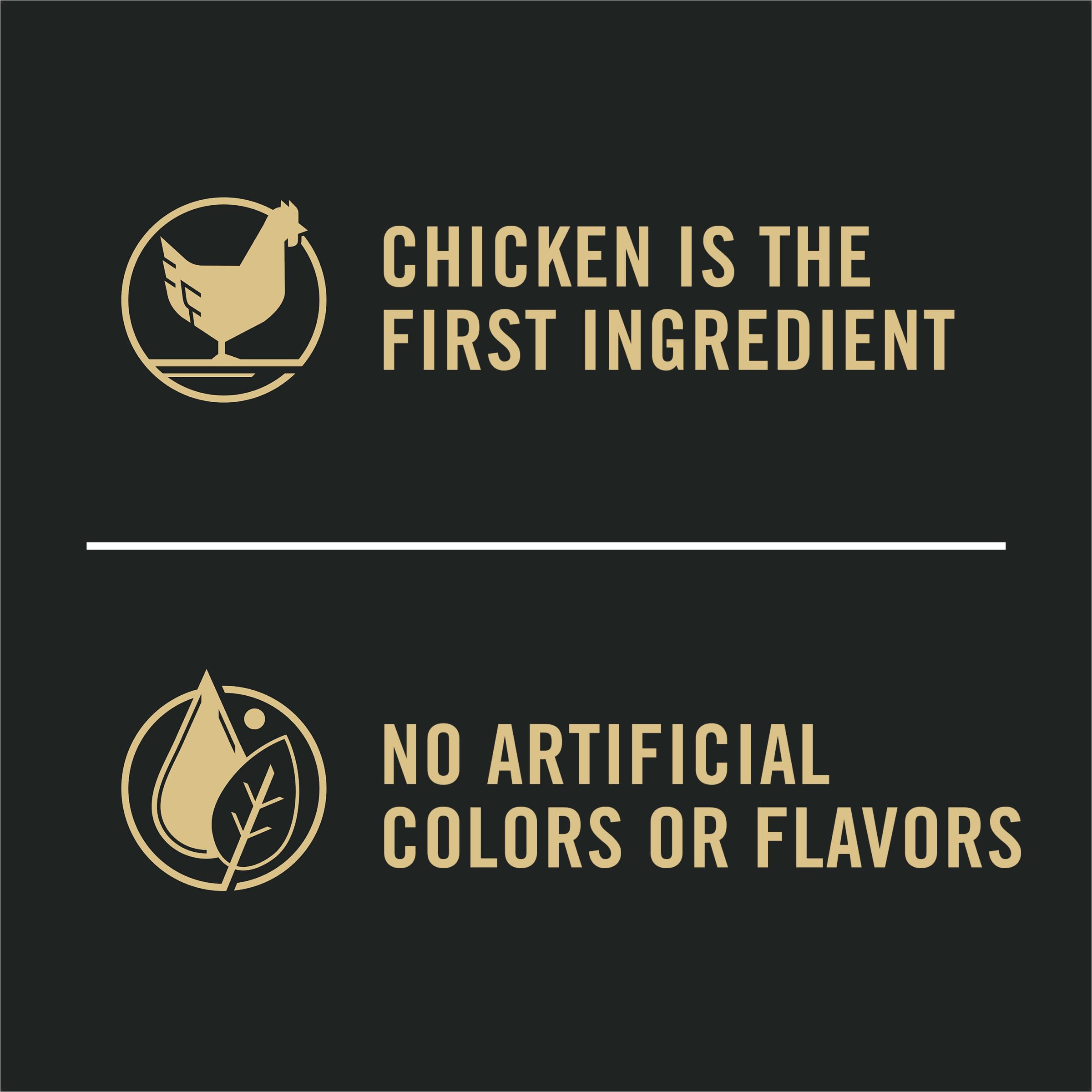 Purina Pro Plan Complete Essentials morceaux tendres poulet pour dégustation variée.