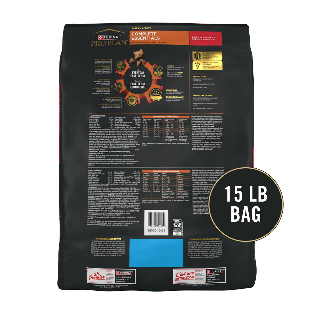 Purina Pro Plan Complete Essentials riz source d'énergie pour activités quotidiennes