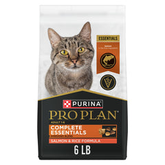 Croquettes Purina Pro Plan Complete Essentials saumon et riz pour chat adulte.