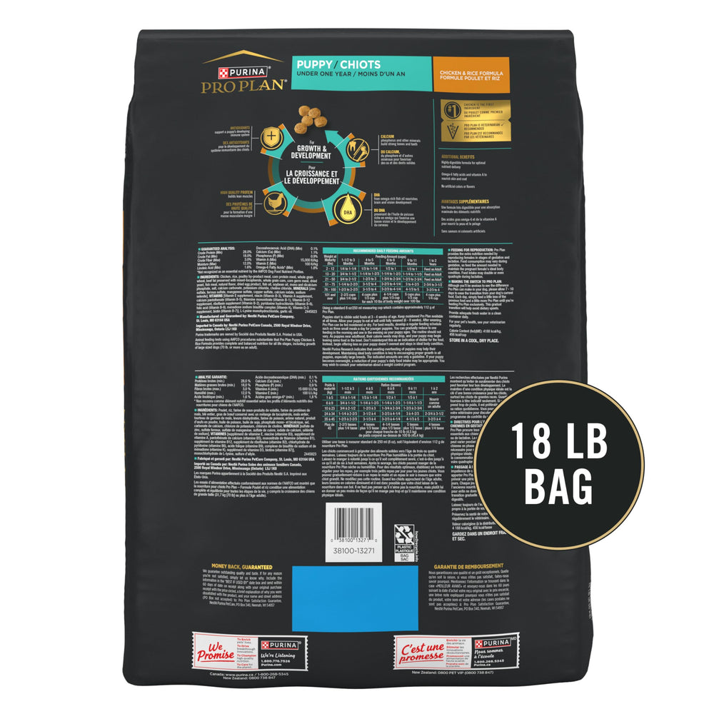 Purina Pro Plan croquettes croustillantes poulet et riz — appétit et concentration