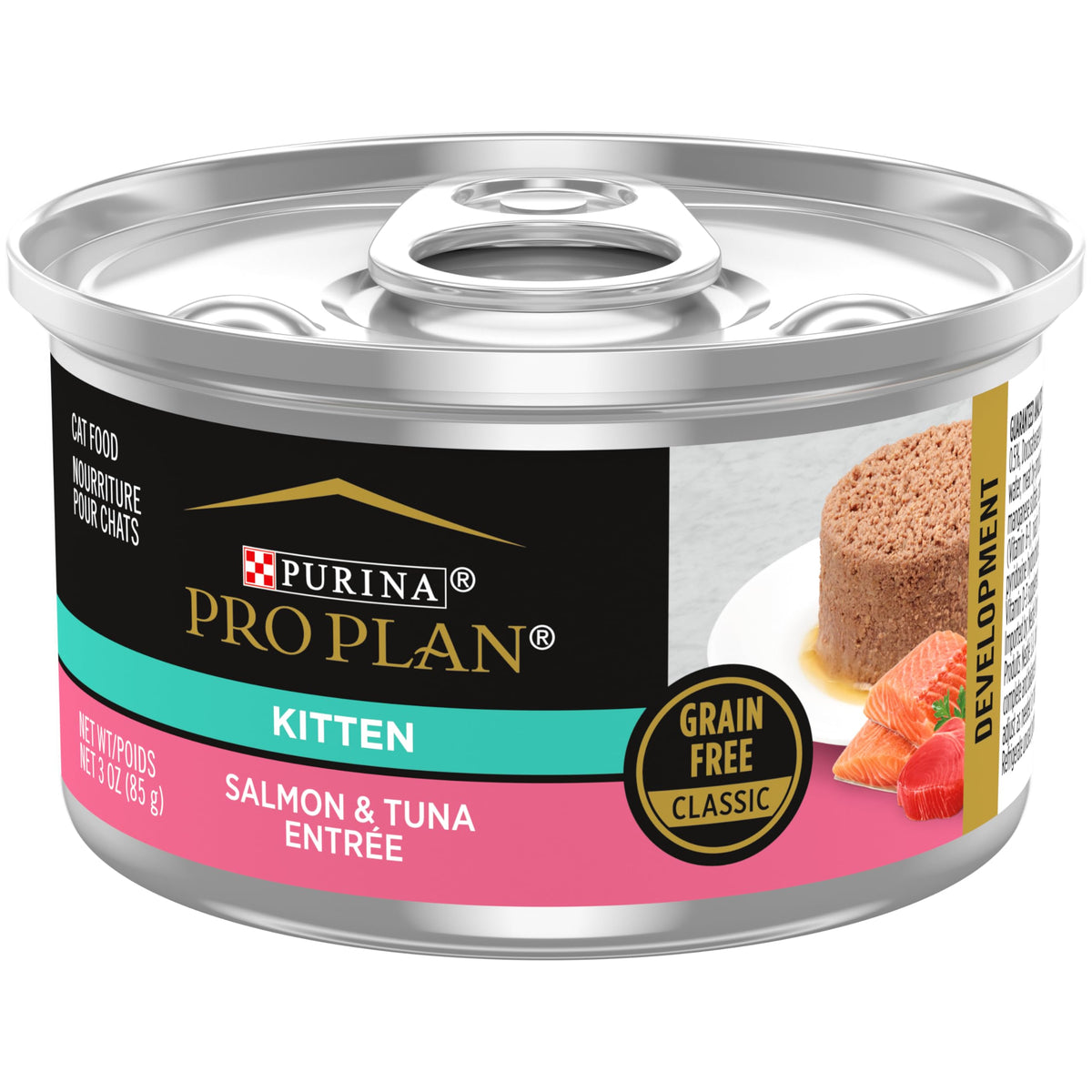 Purina Pro Plan Development chaton saumon-thon: pâté savoureux et nutritionnel pour chatons.