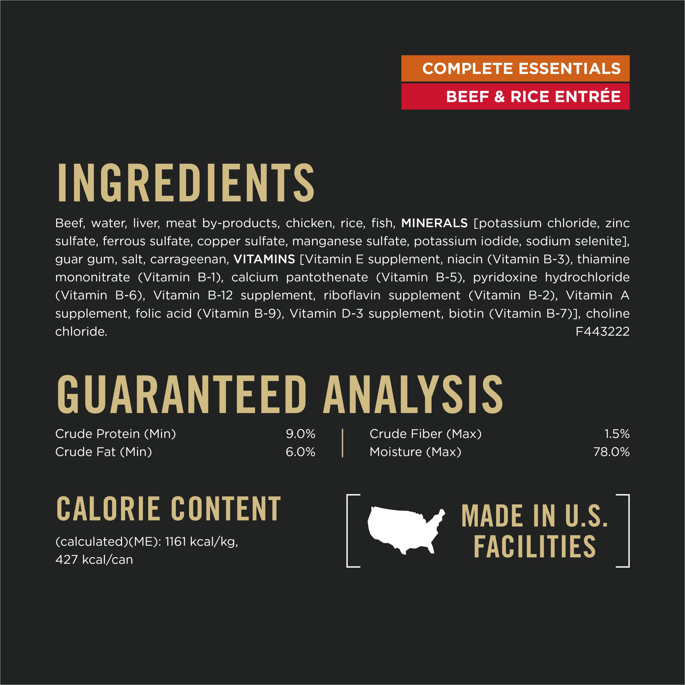 Muscles maigres soutenus par Purina Pro Plan Pâté Boeuf Riz